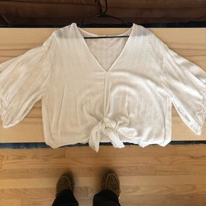 Love stitch White blouse. Size large. Worn once
